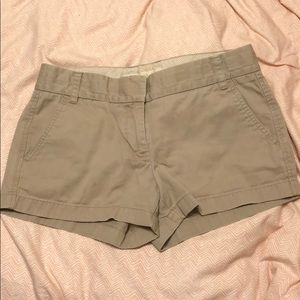 J. Crew women’s chino shorts in khaki